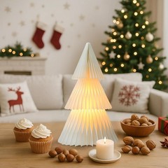 Light Up Christmas Tree 19.7″ Honeycomb LED USB Indoor Holiday Decor