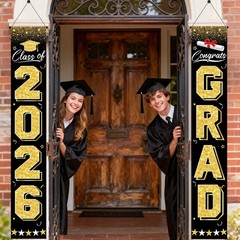 Graduation Decorations 2026 – Black and Gold Graduation Banner Class of 2026 …