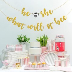 Halodete He or She What Will it Bee Banner, Bumble Bee Boy or Girl, Baby Show…