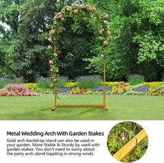 6 FT Wedding Arch Frame Backdrop Stand for Party, Balloon Arch Stand, Wedding