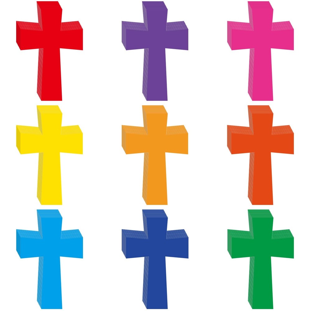 108 PCS Cross Paper Cutouts Religious Classroom Bulletin Board Decorations DIY