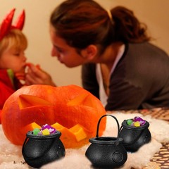 10 Pcs Halloween Candy Container Small Trick or Treat Bucket Cauldron