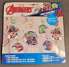 Marvel Avengers Swirl Decoration Value Pack 12 Pieces Party Birthday Decorations