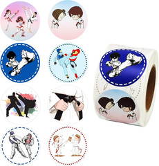 500 PCS Taekwondo Karate Stickers – Kung Fu Theme Party Supplies & Decorations