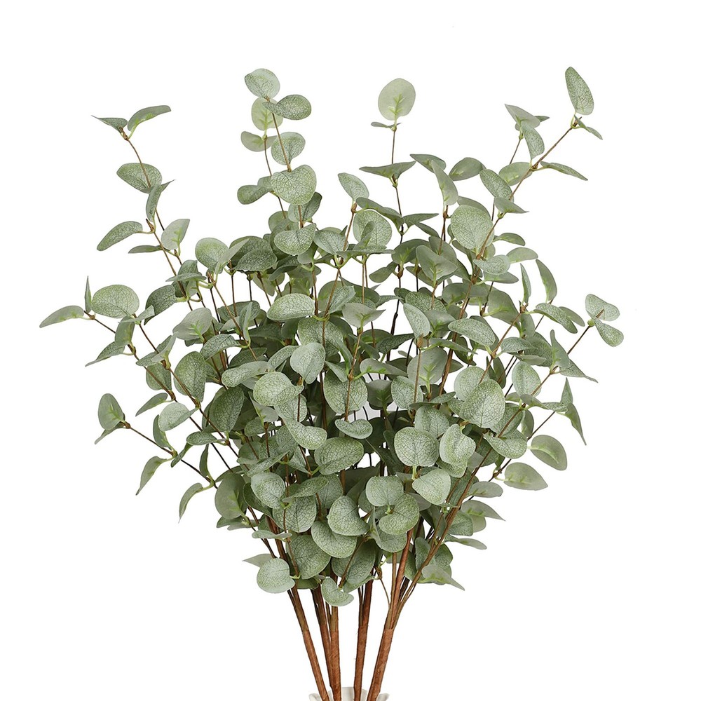 VGIA 6 Pcs 27″ Eucalyptus Stems Greenery 27 Inch x 9.5 Inch, Green – 6