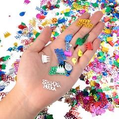 4000 Pieces Happy Birthday Confetti Multi-color Foil Confetti Decoration Scat…