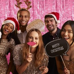 Reusable Tinsel Foil Curtain Backdrop – Perfect for Birthday and Wedding Events
