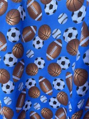 81” x 132” Blue TABLECLOTH Ball Print for Kids Child Baby Fun Birthday Party