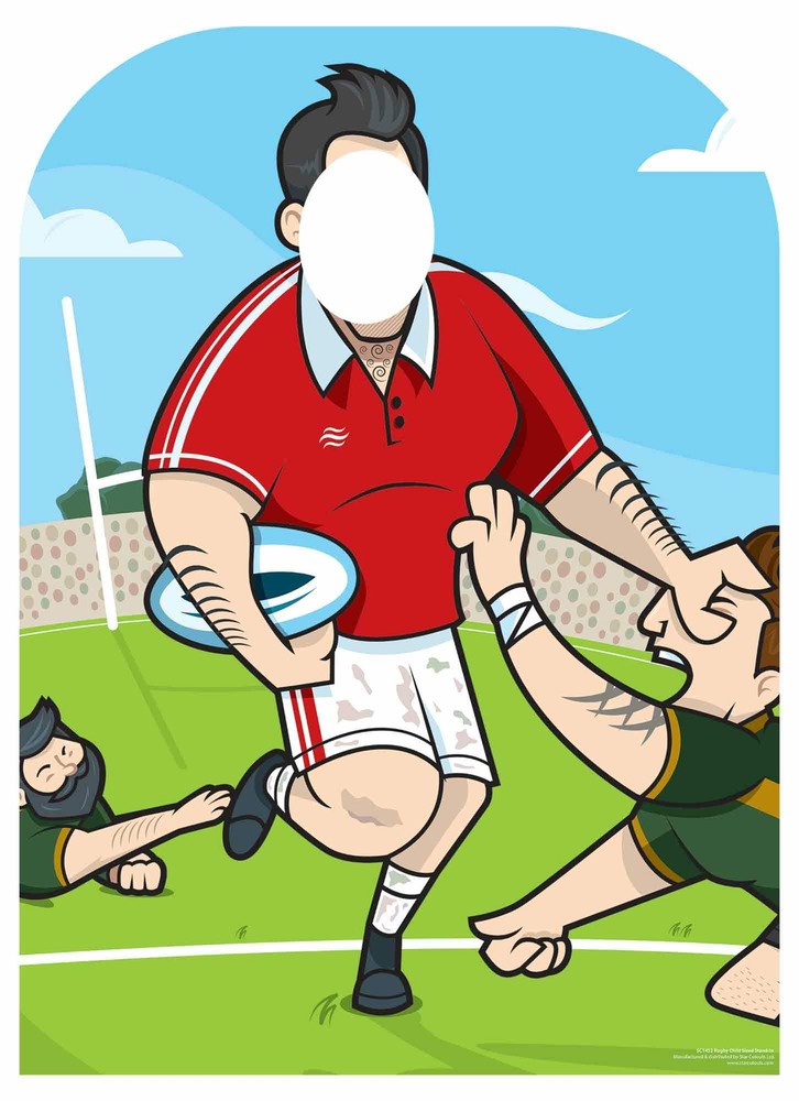 Rugby World Tournament Child Size Stand In Cardboard Cutout – Great for photos