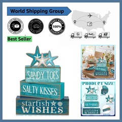 Charming 4-Piece Starfish Table Centerpiece for Nautical Home Decor