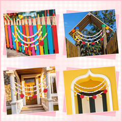 3 Pcs Back to School Decorations 10 Ft Apple and Pencil Felt Ball Banner Cute Po