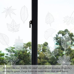 Boao 40 Pieces Large Size Anti-Collision Window Stickers Leaf Shape Friends