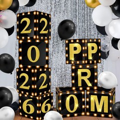 Prom Graduation Boxes Decoration 2026 Photo Booth Column 12 Inch 8 PCS Set