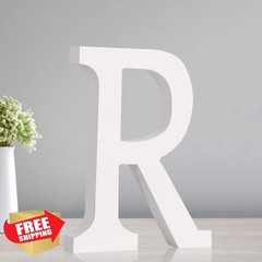 TONIFUL 7.8″ White Letter R Table Centerpiece A-Z DIY Party Decor