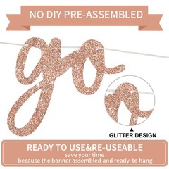 BEISHIDA Rose Gold Go Shawty It’s Your Birthday Banner – NO DIY –