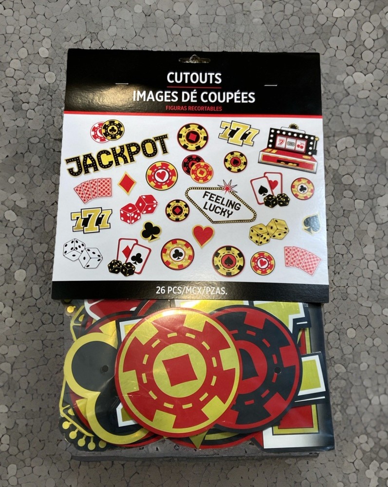 Casino Party Decorations Value 26 Piece Pack, Jackpot, Lucky 7, Las Vegas Team-