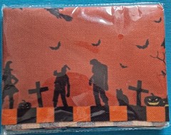 Halloween Table Runner Bats – Orange Red Linen – 14 x 71 Inches – Non-Slip – UK