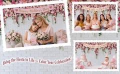 7x5ft White Brick Wall Floral Backdrop with Hanging Flowers – Spring Garden