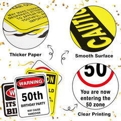 50Th Birthday Party Decorations – 9PCS Wall Signs for Adults 50 Years Old Party