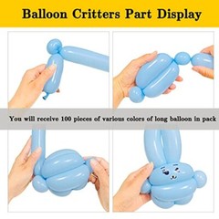Globos largos de látex, 260Q de colores surtidos, globos largos mágicos