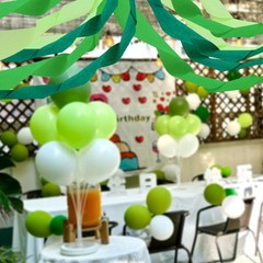 Green Crepe Paper Streamers 6 Rolls 492ft Crepe Paper Birthday Decorations Gr…