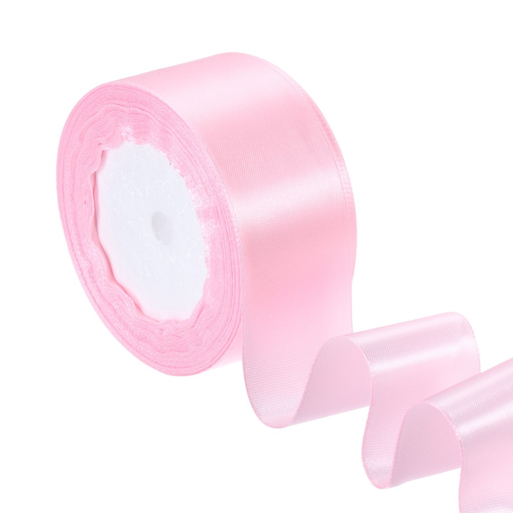 1.5 Inches x 24 Yards Satin Ribbon Roll Gift Wrapping Ribbon, Pink