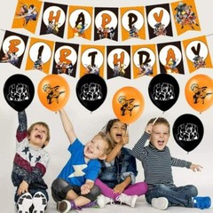 Anime Naruto Birthday Party Decor Set Happy Birthday Banner Balloons Cake Topper