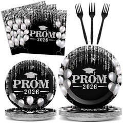 Prom Night 2026 Party Tableware Set – 96PCS Class of 2026