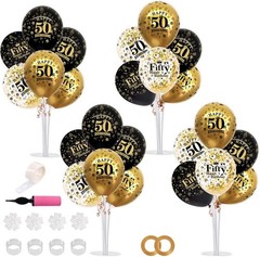 Perfect for Milestones: 50th Birthday Balloon Centerpieces Kit – Easy Assembly