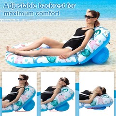 2 Pack Pool Floats Lounger, Pool Floats Adult with Adjustable Backrest, Pool …