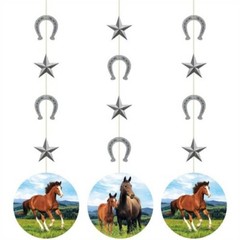 Horse and Pony Hanging Cutout Decorations 3 Pack 22.5″ Paper Decorations