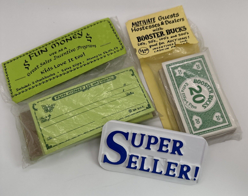 Tupperware Party Pack «Super Seller» Magnet, Fun Money & Booster Bucks NEW VTG