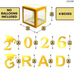 Green and Gold Graduation Decorations Class of 2026, Huge, Pack of 73, Congrats