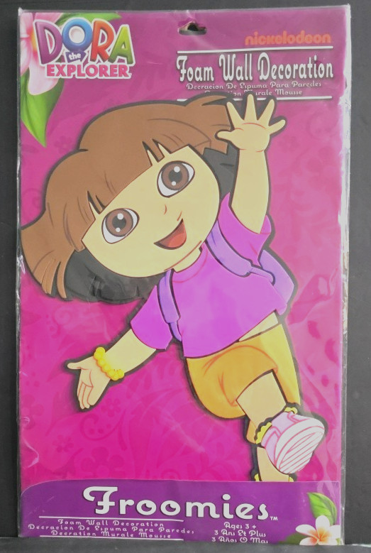 NEW SEALED 2012 Dora The Explorer Froomies Foam Hanging Decoration 16″ x 12.5″