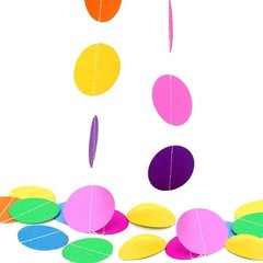 Vibrant Birthday Banner with Triangle Flags, Honeycomb Balls & Confetti Garland