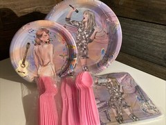 Taylor Swift SWIFTIE Birthday Decor Set Plates Backdrop Banner Setting For 10
