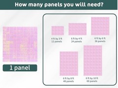 KATE 24PCS Pink Iridescent Wall Backdrop Panels 12″x12″ Square Sequins NIOB