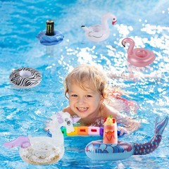 Pool Drink Floaties, Flamingo Tree Inflatable Drink Holders Floating Cup Hold…