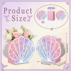 8 Set Mermaid Seashell Flower Boxes Centerpieces Vase Iridescent Shell Shape …