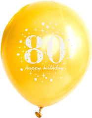 80Th Birthday Balloons Black and Gold 80Th Birthday Party Decorations for Men an