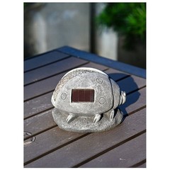 Energy Efficient Solar LED For BEETLE Statue Gray Resin Garden Decoration