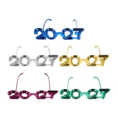 5Pcs Lightweight 2027 New Year Glasses Reusable Party Favors Assorted Colors