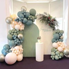 Dusty Blue Sage Green Balloon, 60PCS Pastel Olive Green Slate Blue Beige Whit…