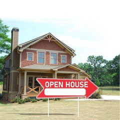 Real Estate Open House Directional Signs Double Sided Red 17×6 Inch for Sale