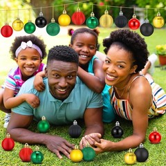 64 Assorted Juneteenth Ornaments: Vibrant Colors for Meaningful Celebrations