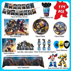 Cool Transformer Birthday Decorations Transformer Party Supplies Balloons Plates