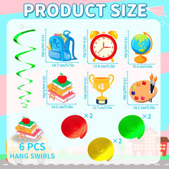 Back to School Decorations Set, NO-DIY Glitter Happy First Day of School Banner,