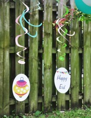 Happy Eid Lantern Hanging Swirls Islamic Muslim Holiday Decoration (6 Pack)