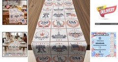 Durable 250th Anniversary Table Runner – Perfect for Indoor or Outdoor Use