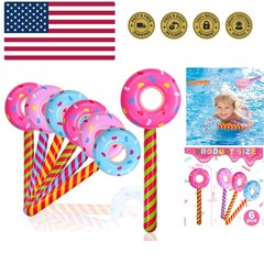 6 Pcs Inflatable Donuts 33 Inch Candy Birthday Party Decorations Donut Shape …